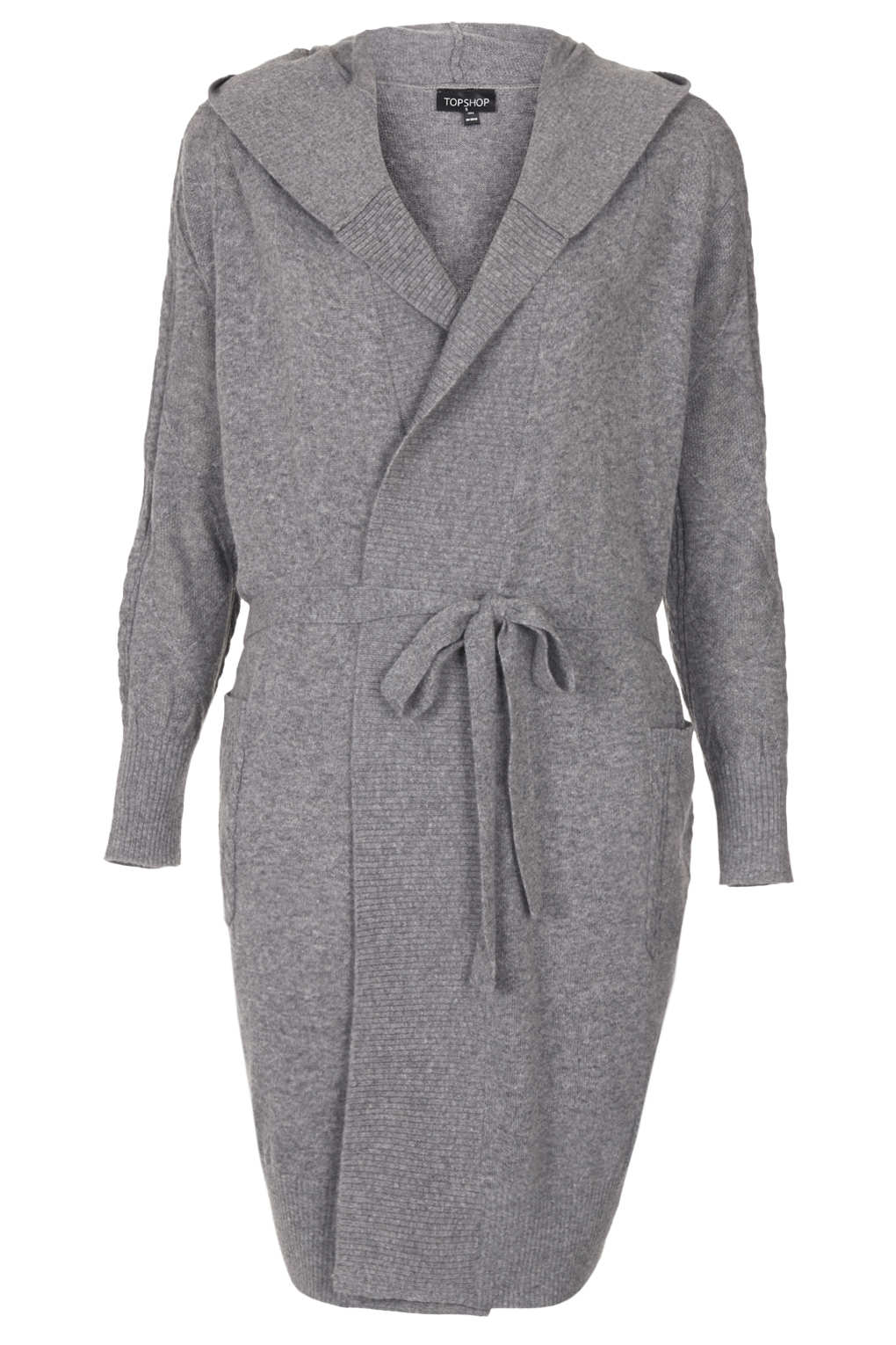 Cable Knit Robe in Grey (Gray) Lyst