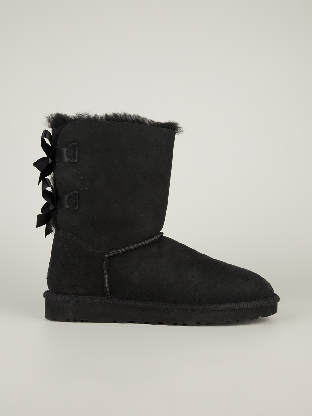 UGG Ribbon-back Boots in Black - Lyst