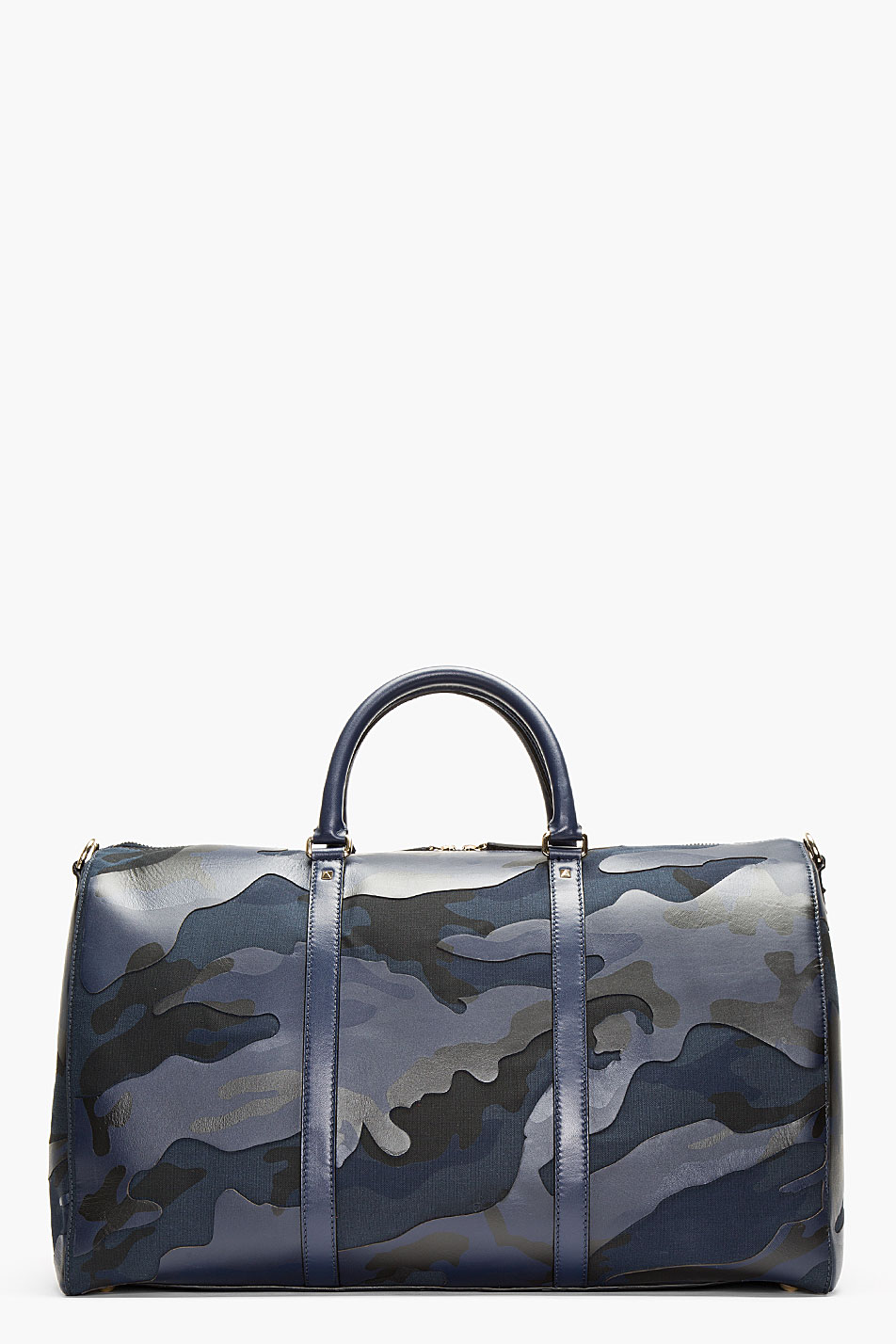 camo leather duffle bag