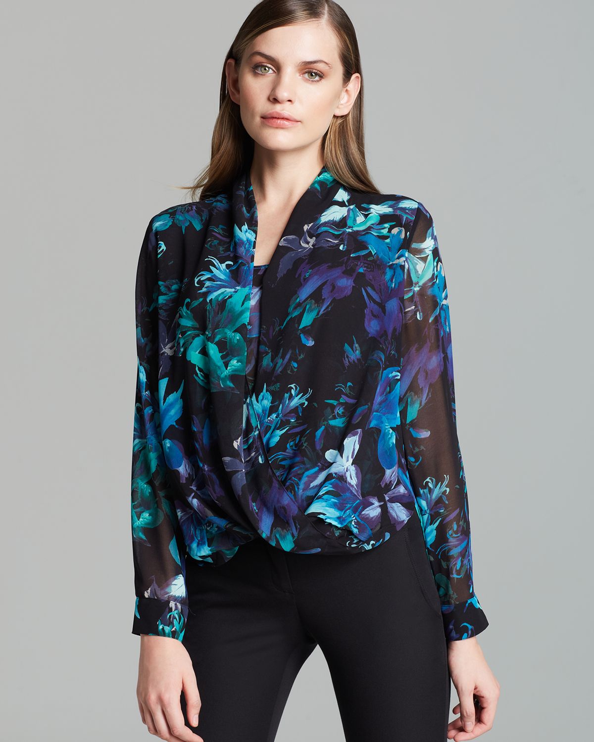 vince camuto floral blouse
