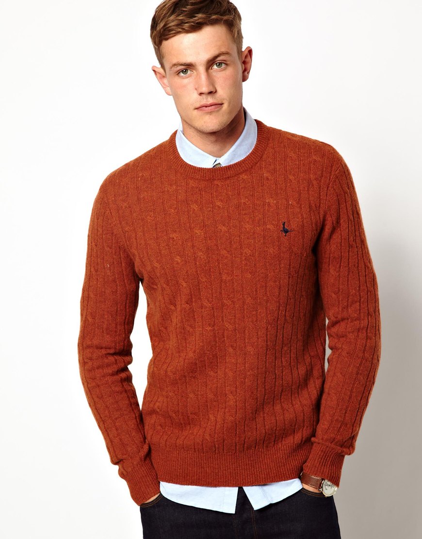 jack wills cable knit jumper mens
