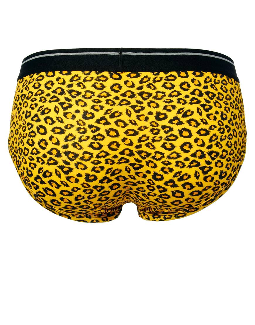 Lyst Asos Briefs with Leopard Print in Yellow for Men