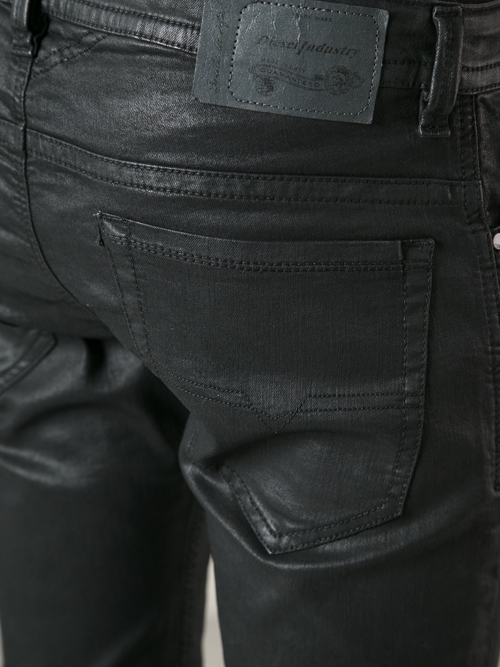 DIESEL Waxed Denim Jeans in Black for Men - Lyst