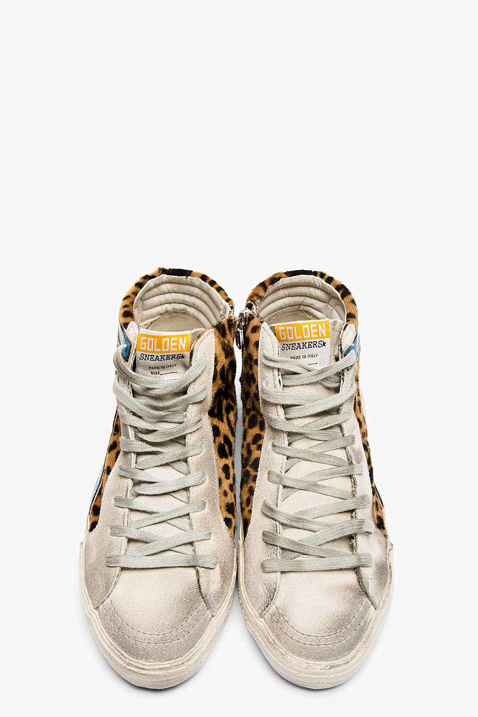 Golden Goose Grey and Leopard Print 