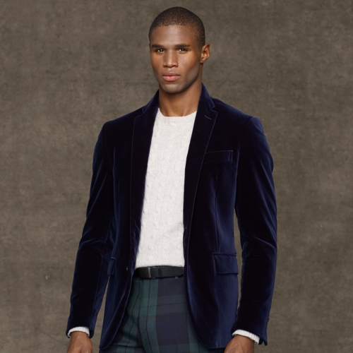 ralph lauren velvet blazer mens