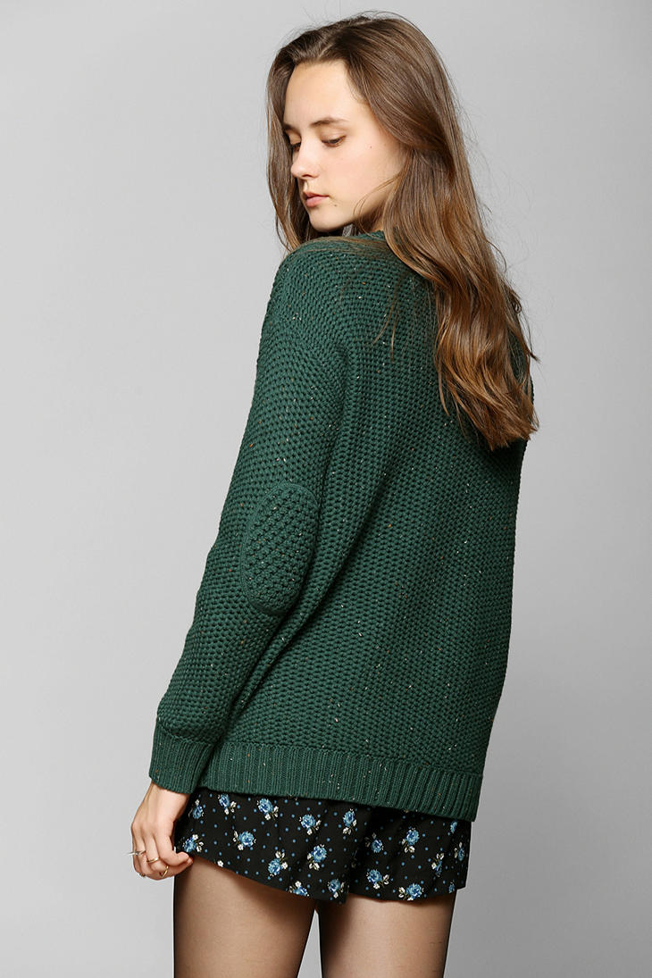 Lyst Urban Outfitters Fall For Cable Knit Sweater in Green