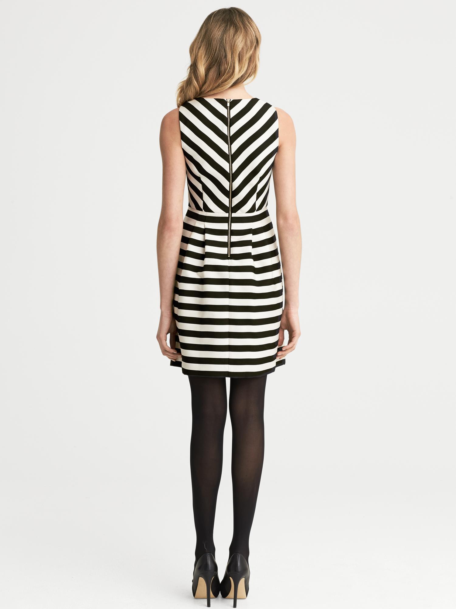 banana republic black and white dress