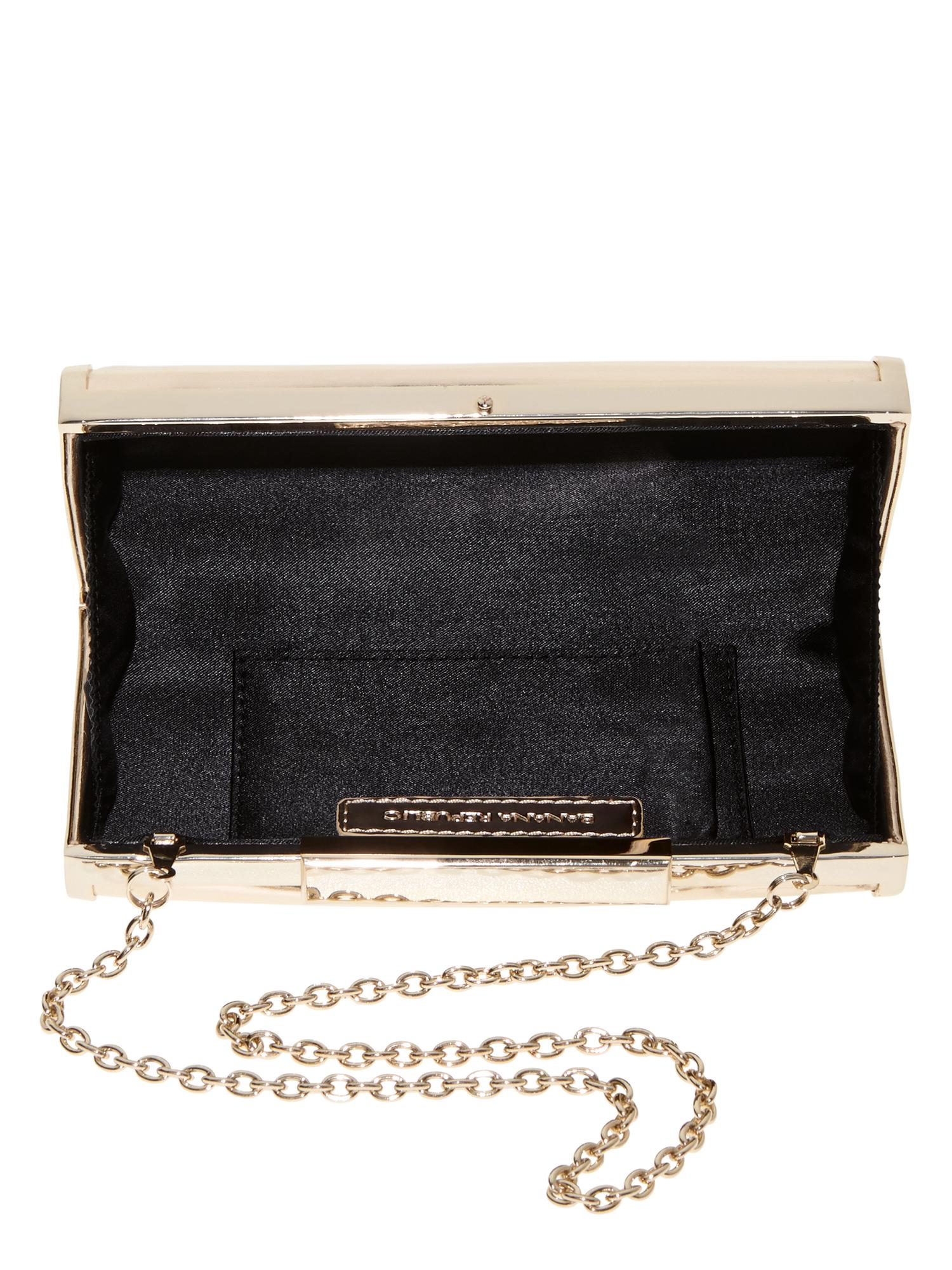 banana republic gold clutch