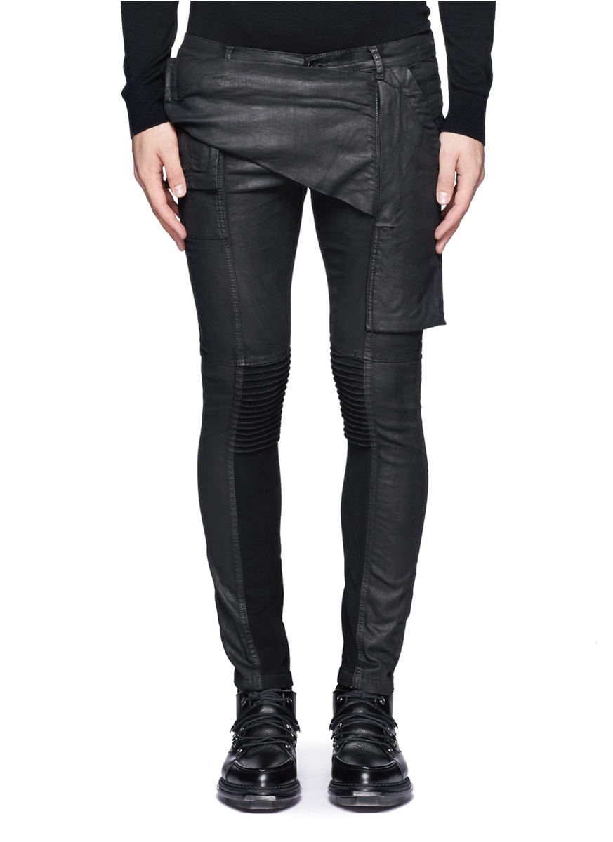 Rick Owens Drkshdw Stretch Waxed Cotton Pants in Black for Men Lyst