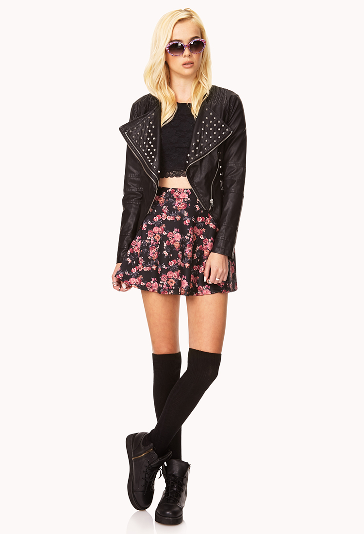 Lyst - Forever 21 High Voltage Faux Leather Jacket in Black