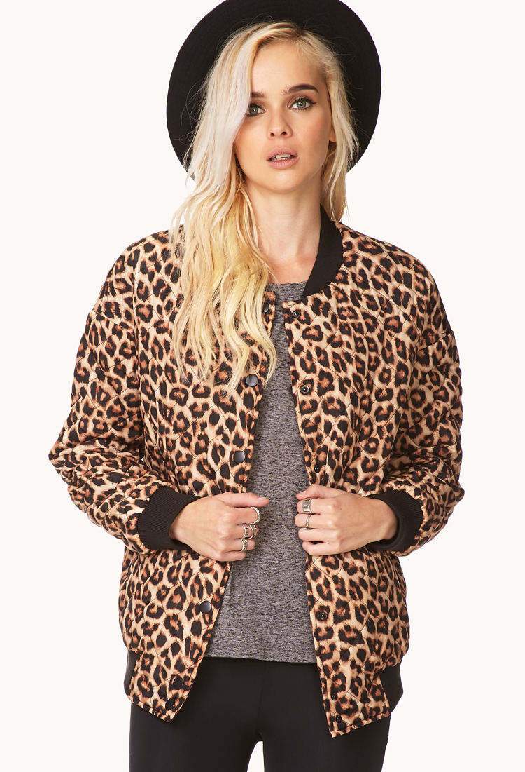womens leopard bomber jacket