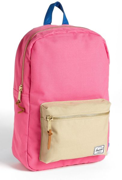 Herschel Supply Co. Settlement Mid Volume Backpack in Pink (Pink/ Khaki ...