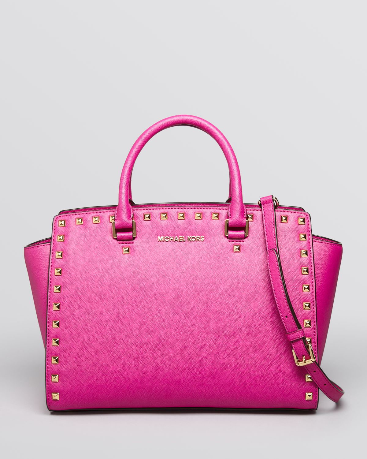 michael kors pink studded purse