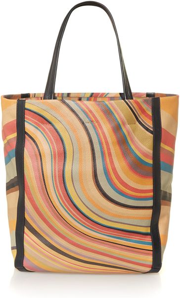 Paul Smith Swirl Print Tote Bag in Beige (Multi-Coloured) | Lyst