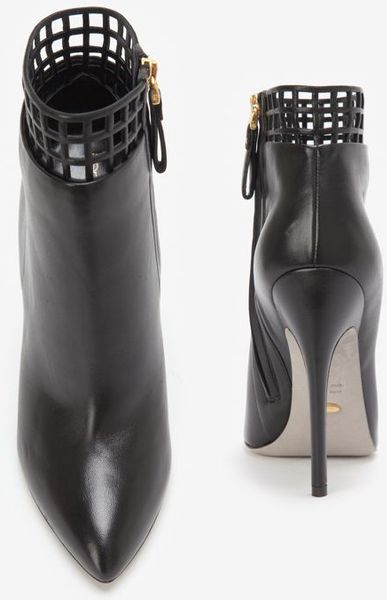 leather stiletto booties