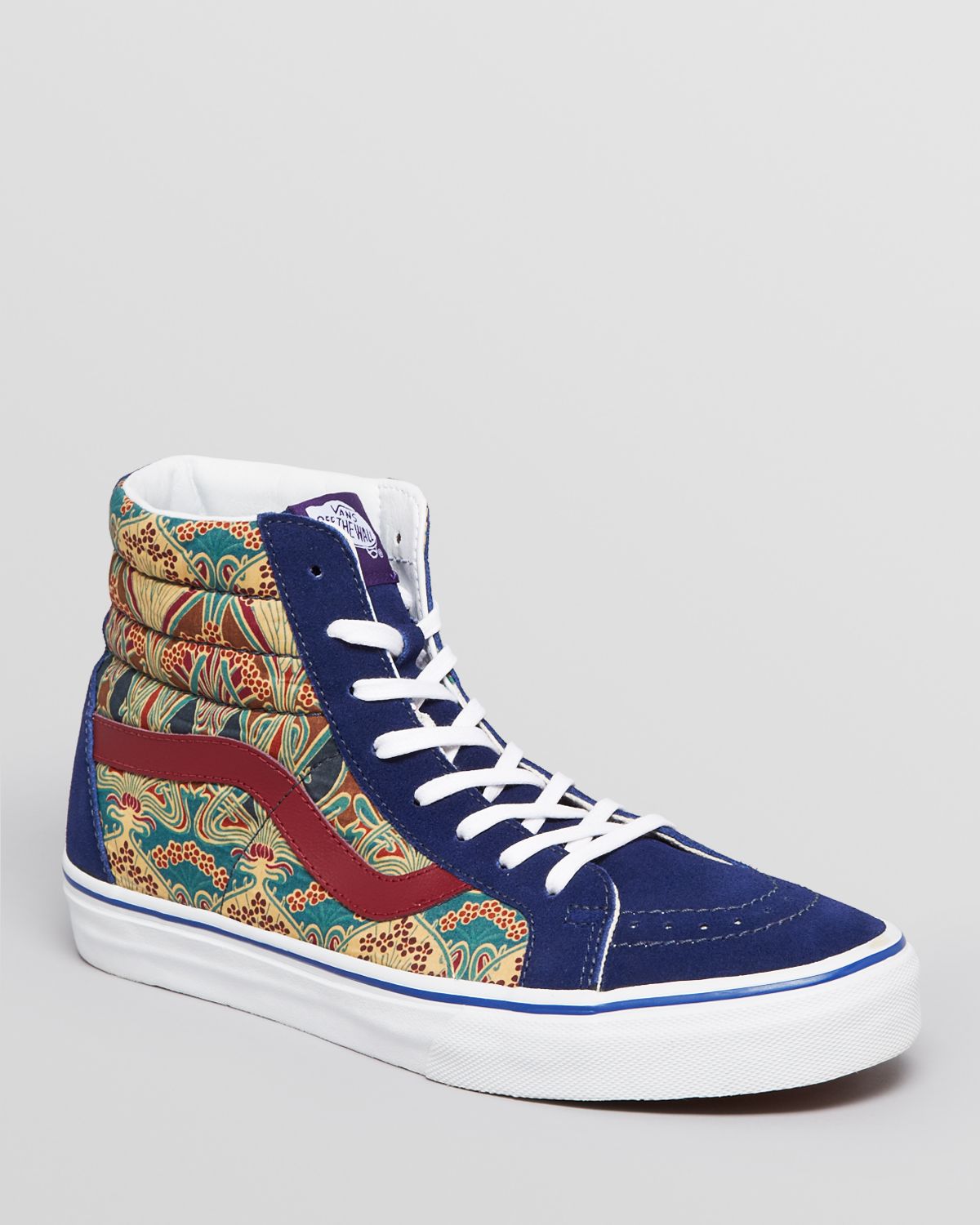 blue and white vans high top