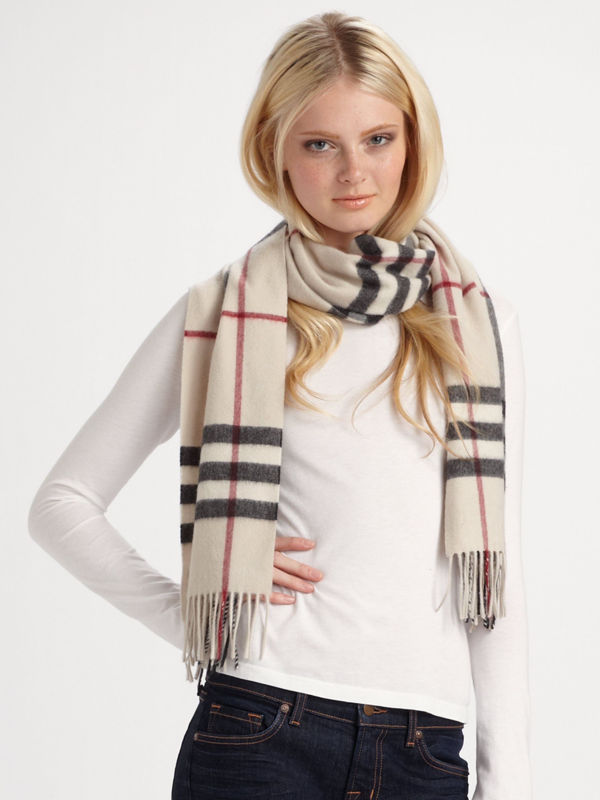 Burberry Ivory Cashmere Scarf Shop, 59% OFF | www.revistatsudec.cl