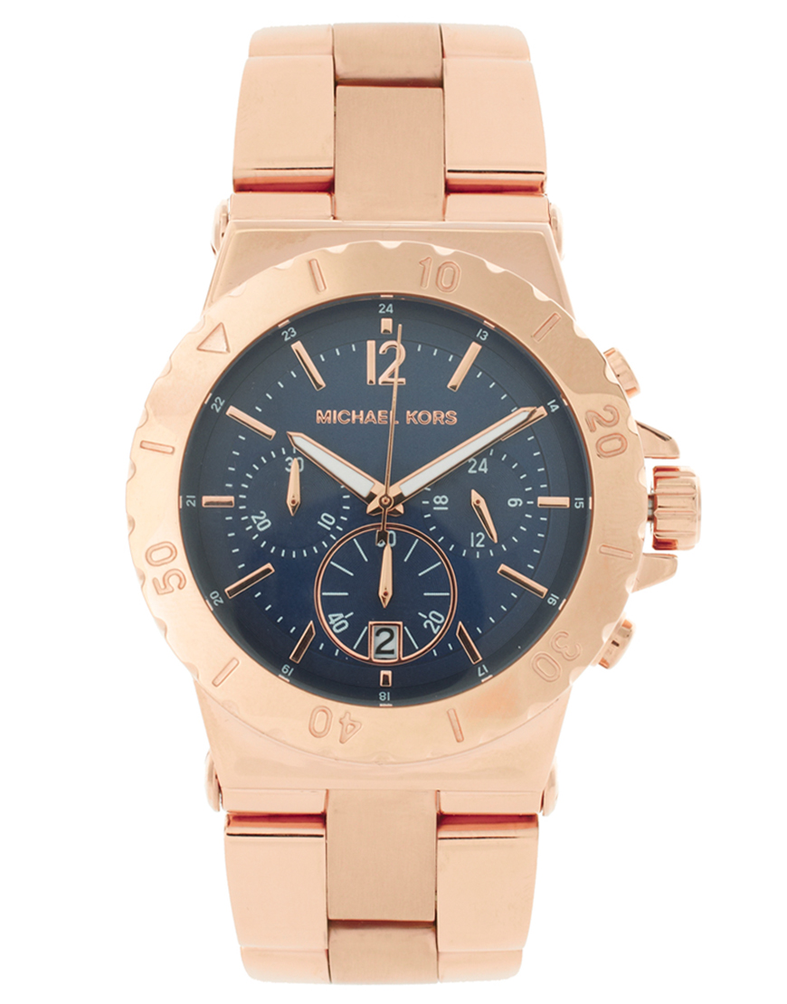 mens rose gold watch michael kors