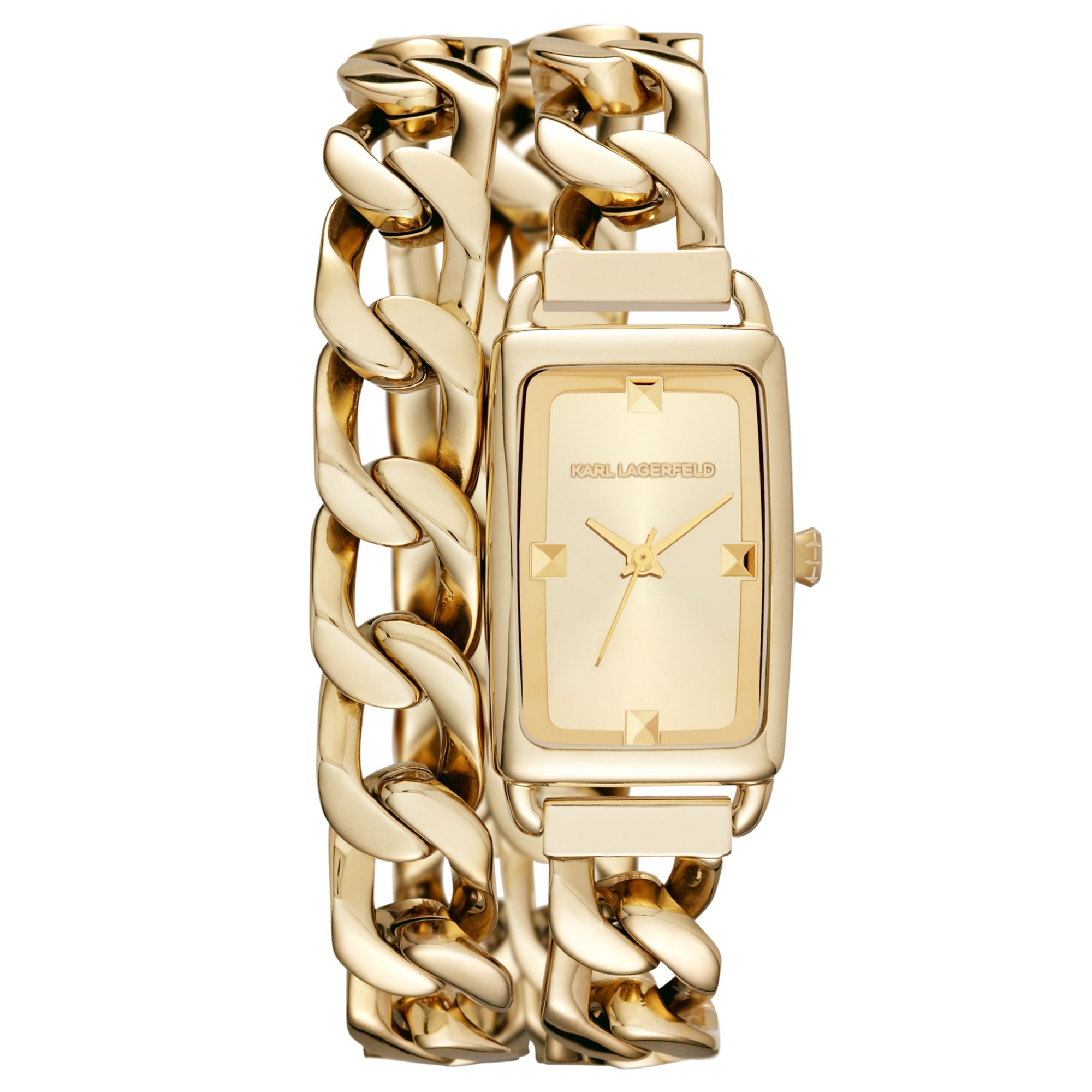 Karl lagerfeld rose cheap gold watch