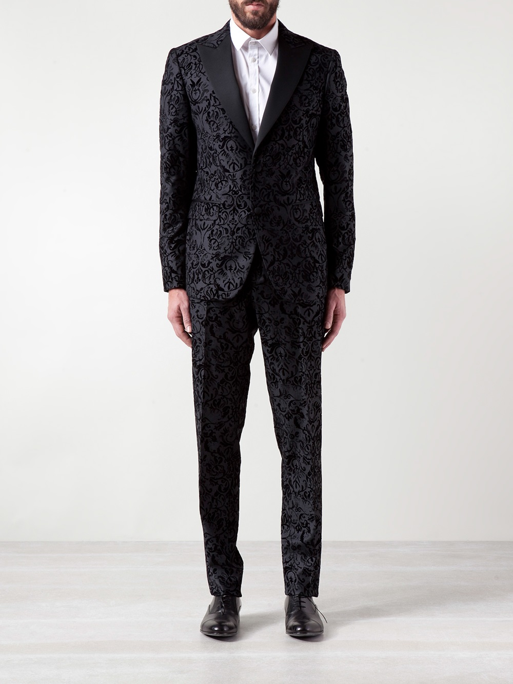 Moschino Damask Suit in Black for Men | Lyst