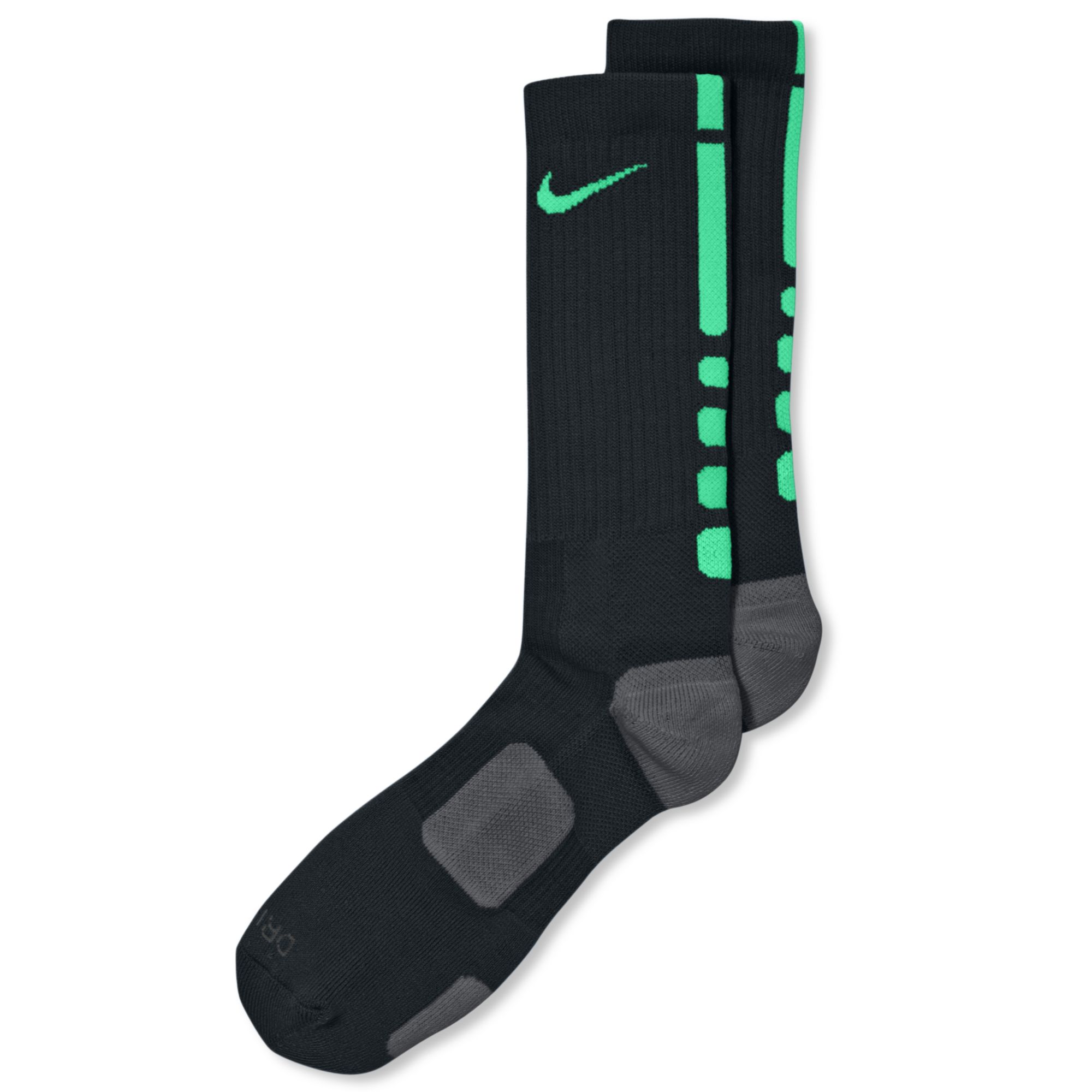 black and green nike socks