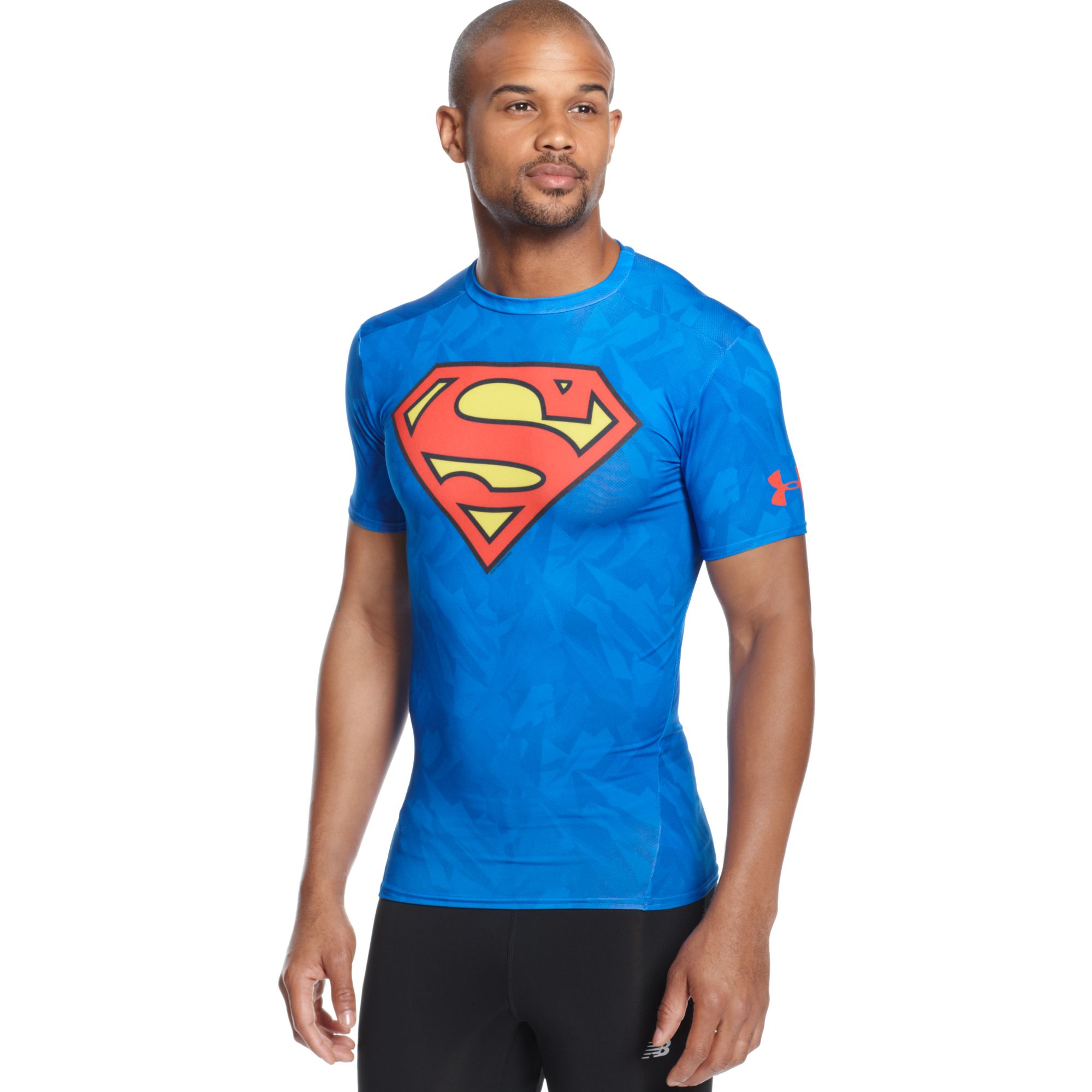Under Armour Superman Compression Tshirt in Blue for Men | Lyst