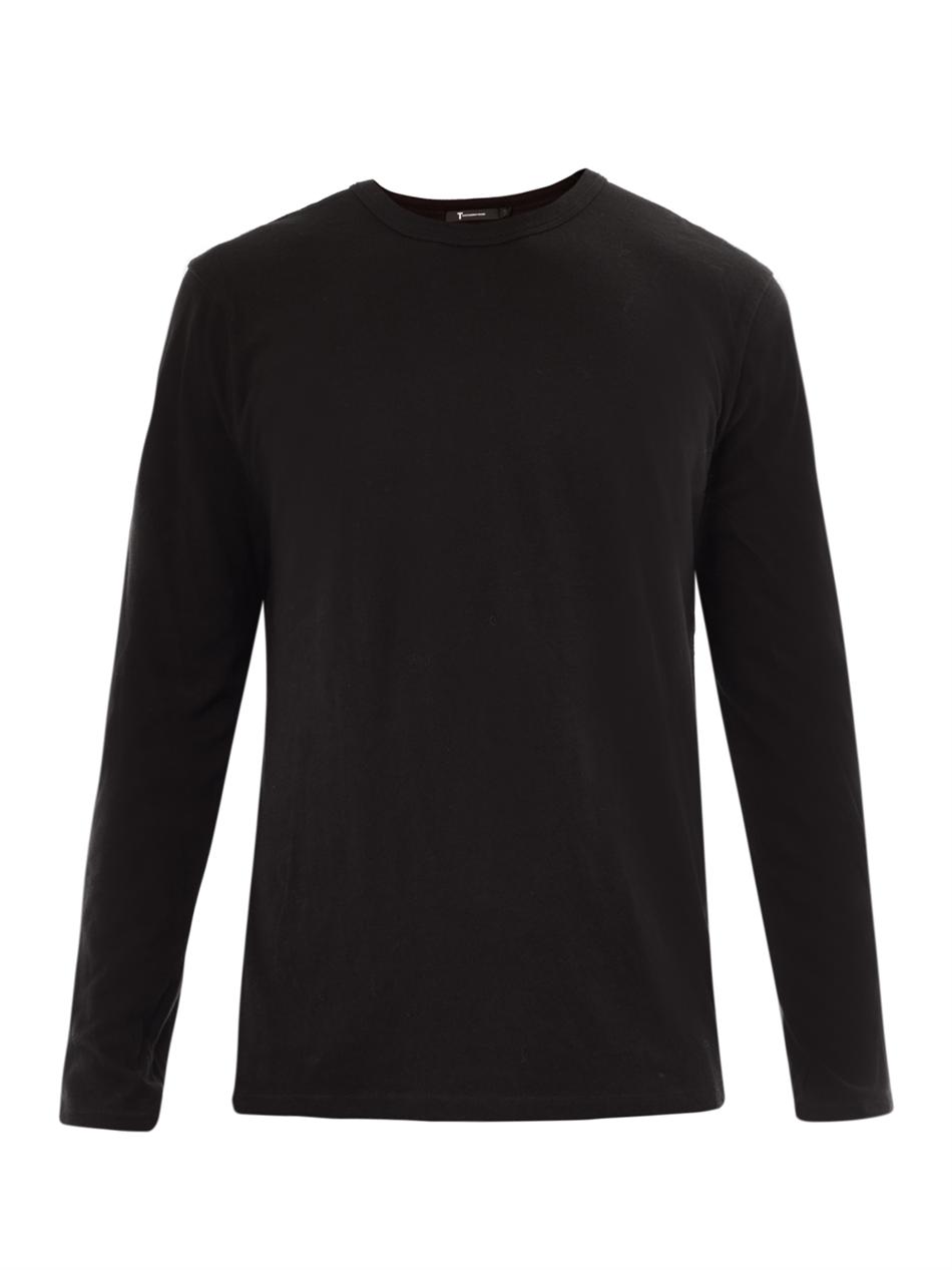 Lyst - Alexander Wang Long Sleeve Crewneck T-shirt in Black for Men