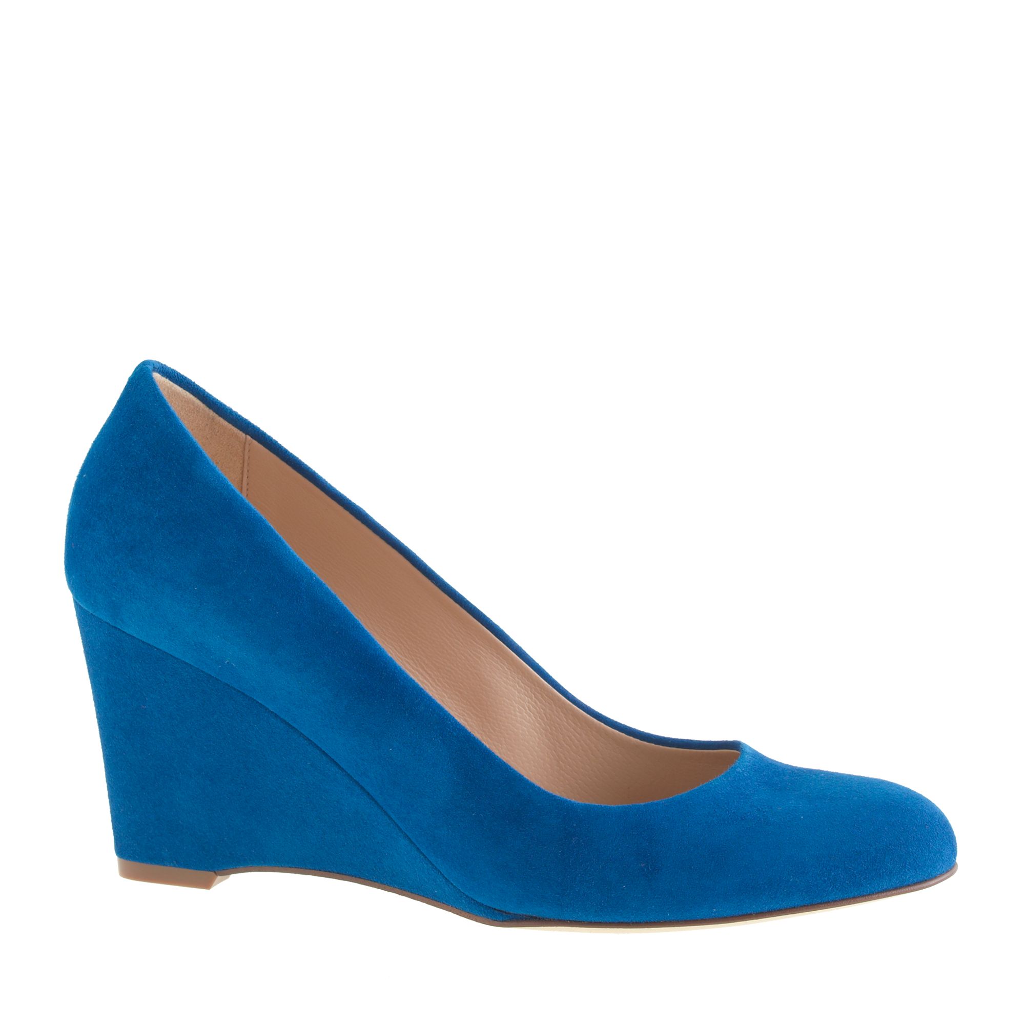 J.Crew Suede Wedges in Blue - Lyst