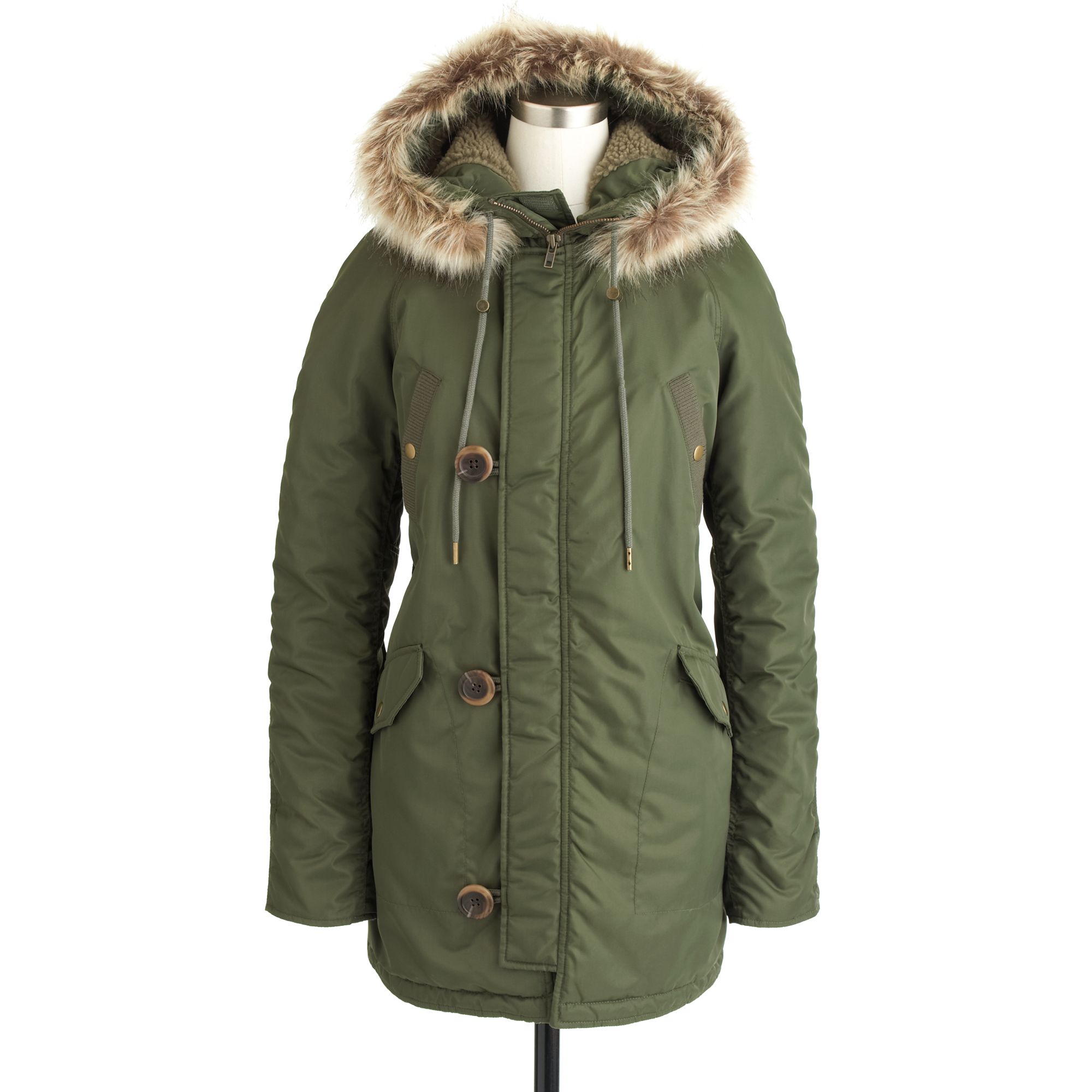 J.Crew Military Parka in Green - Lyst