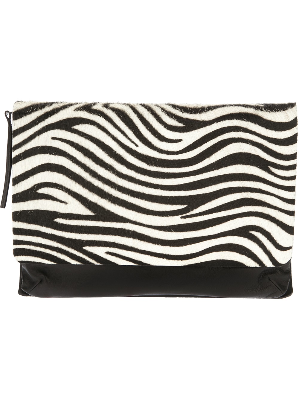 zebra print clutch bag