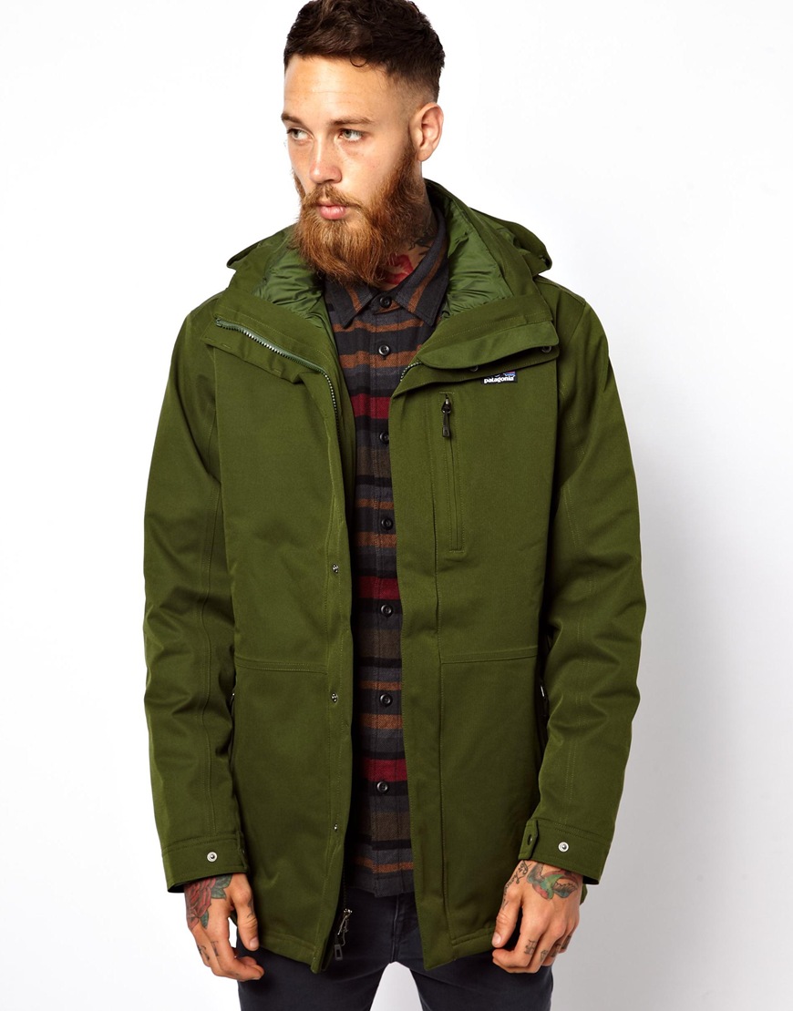 Majestic Patagonia Tres 3 in 1 Parka in Green for Men - Lyst