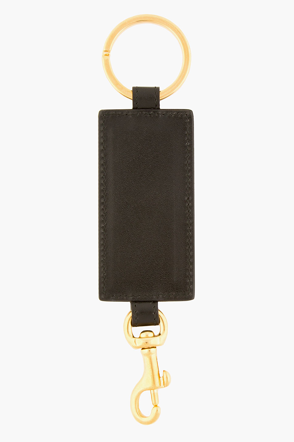 Saint Laurent Black Leather Keychain | Lyst Saint Laurent Black Leather Keychain | Lyst