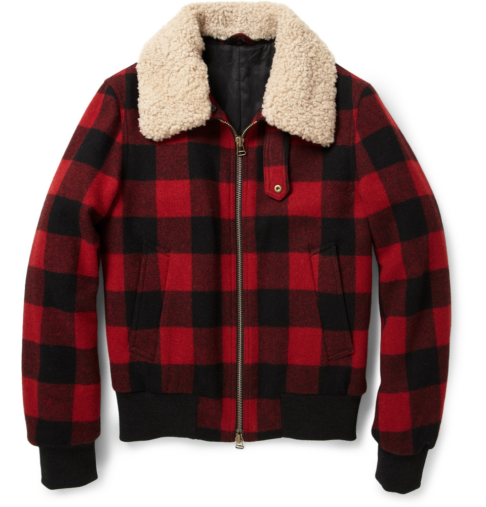 mens check wool jacket
