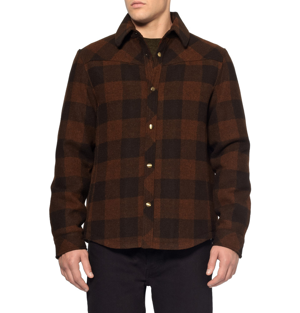 wool plaid shirt jacket