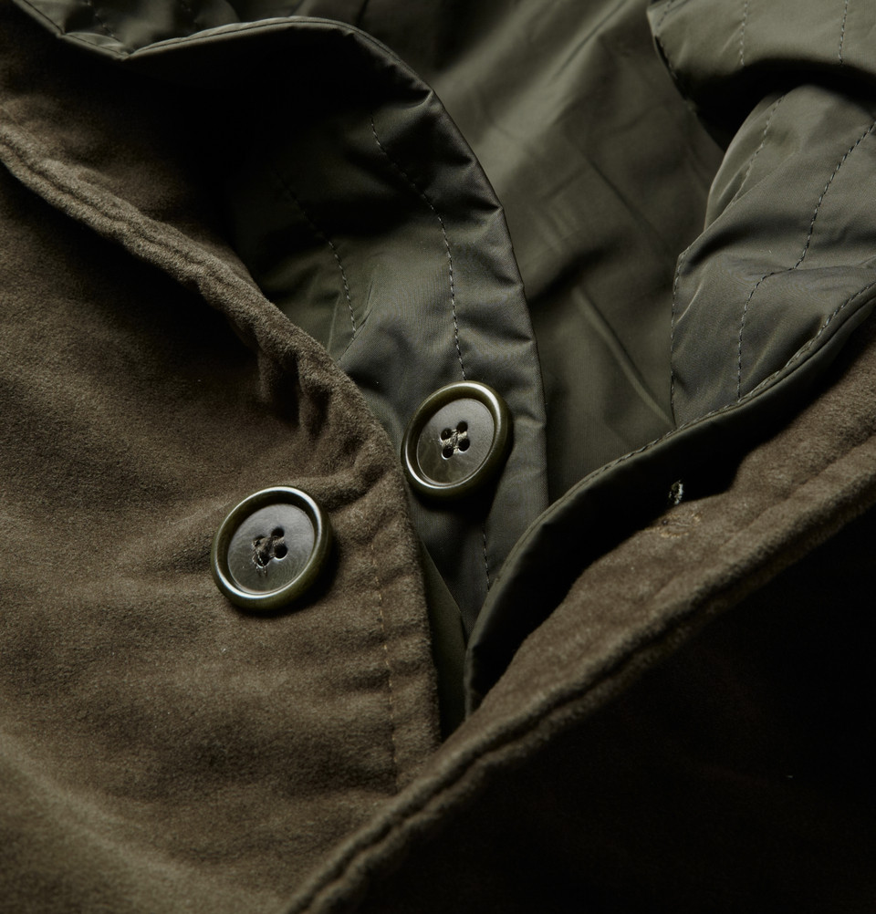 Aspesi Moleskin Jacket with Detachable Quilted Lining in Green for Men Lyst