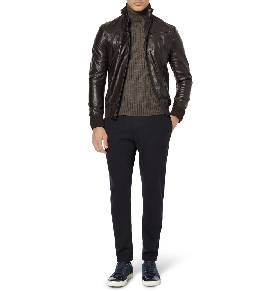 bottega veneta men's leather jacket