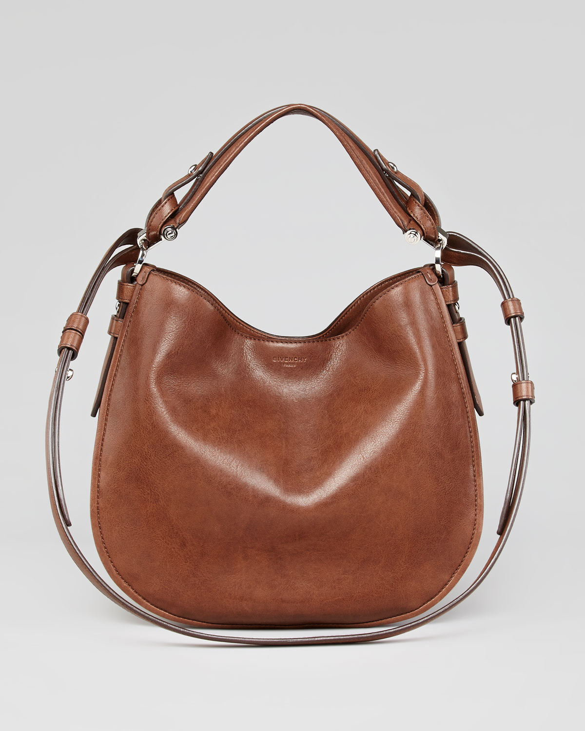 Givenchy Obsedia Small Leather Hobo Bag in Brown - Lyst