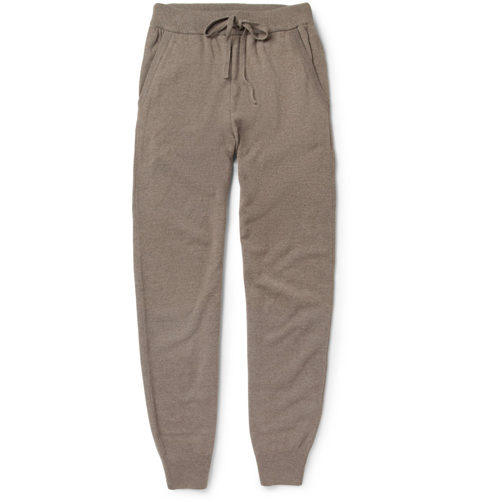 Hanro Merino Wool and Cashmereblend Sweatpants in Brown for Men - Lyst