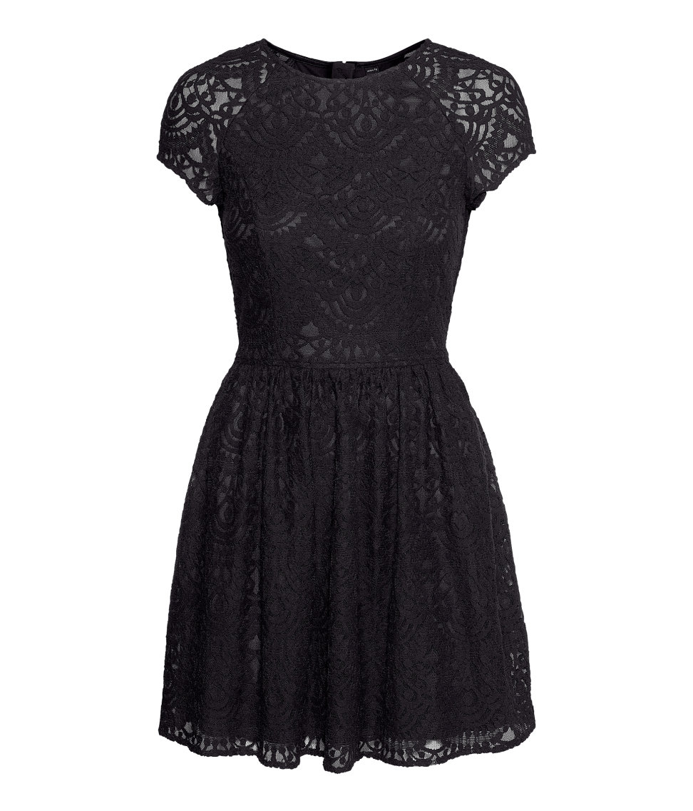 H&M Lace Dress in Black - Lyst