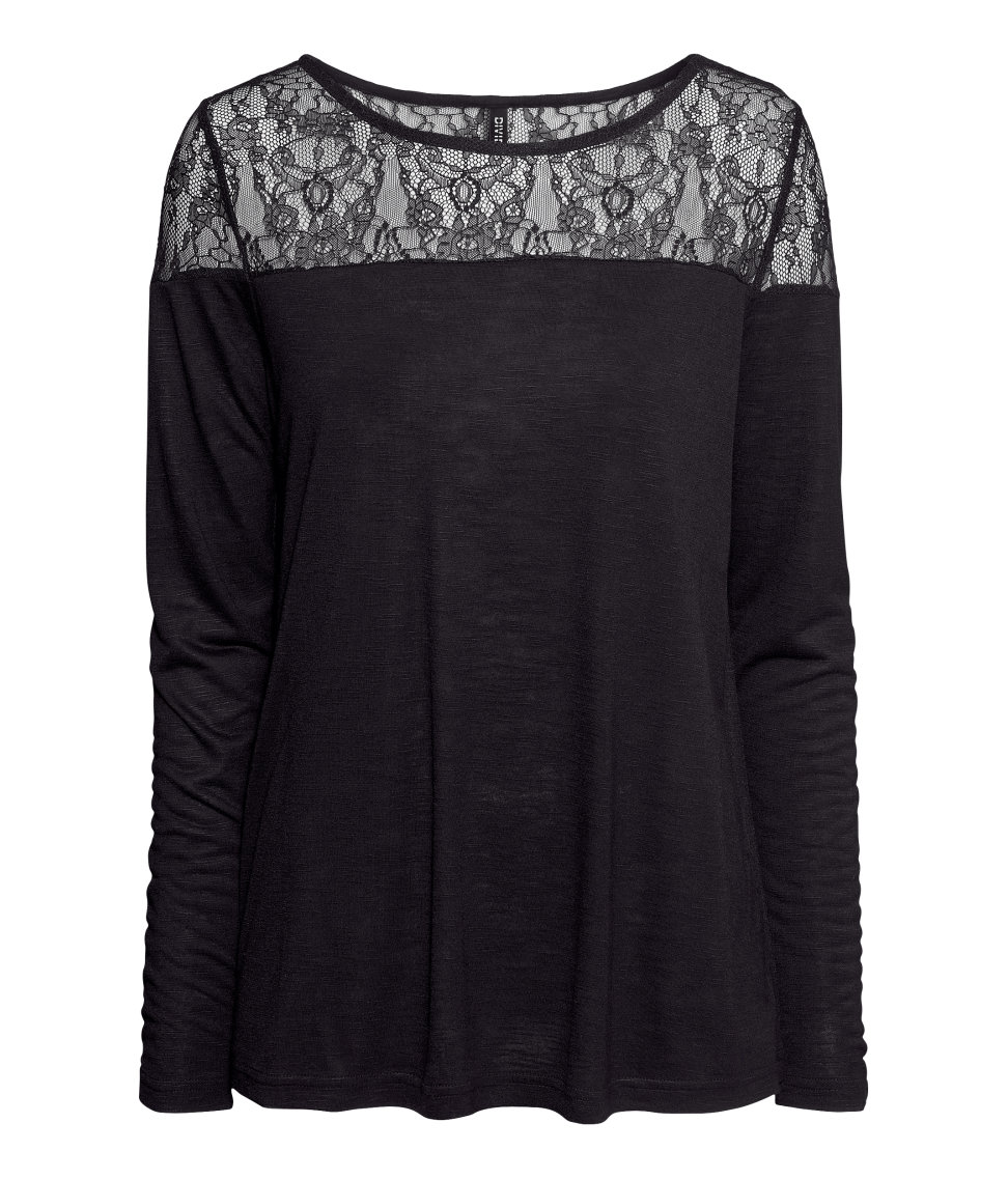 h&m lace shirt