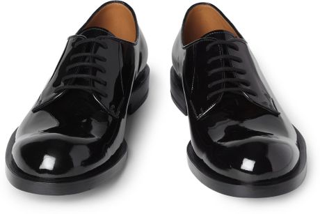 Jil Sander Betis Patent-Leather Derby Shoes in Black for Men | Lyst
