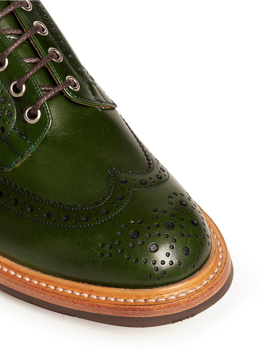 tricker's green brogues