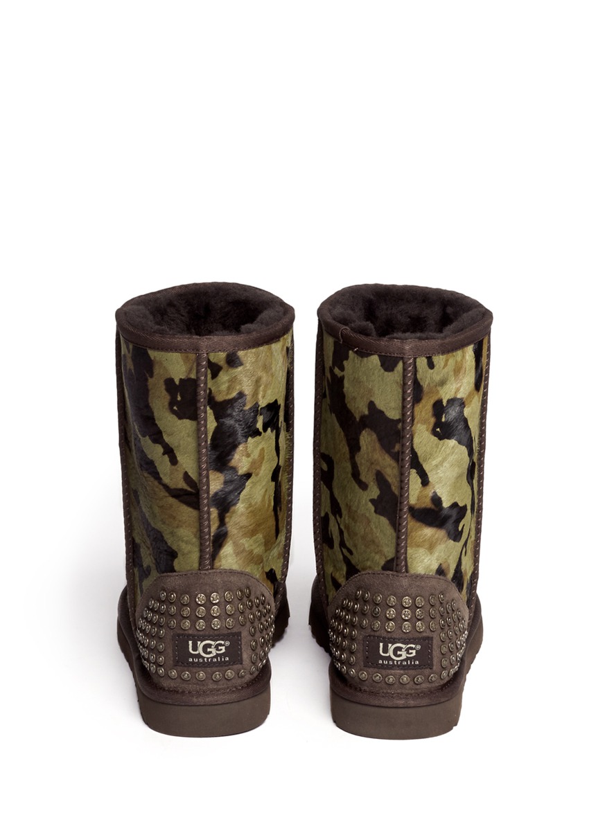 Lyst Ugg Rowland Camouflage Calfhair Short Boots in Green
