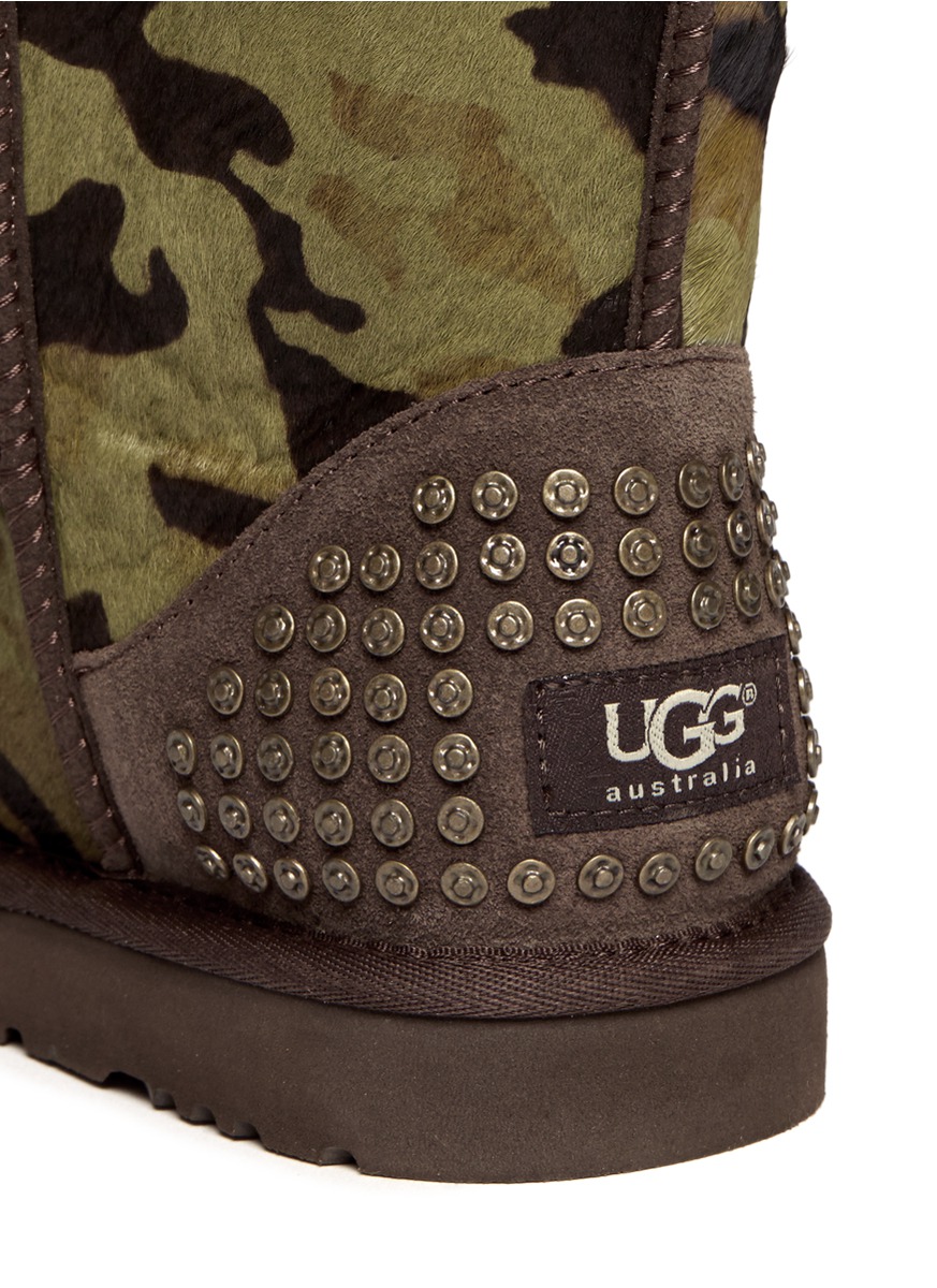 Lyst Ugg Rowland Camouflage Calfhair Short Boots in Green