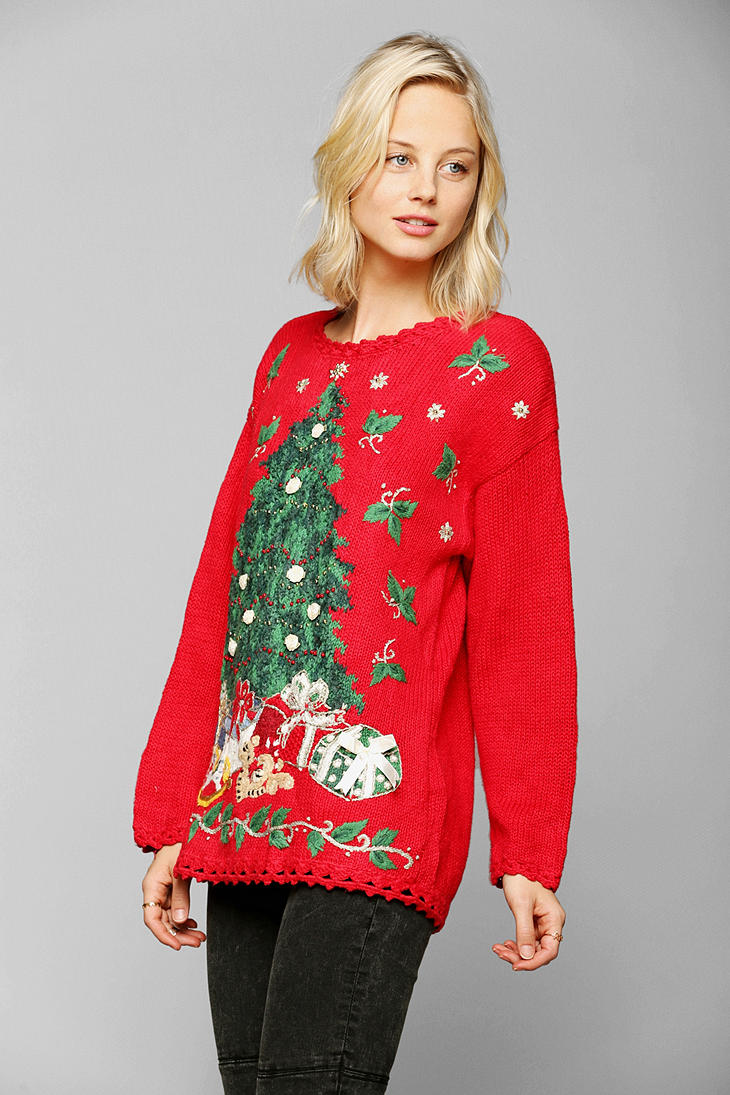 Urban Outfitters Christmas Sweater in Red - Lyst