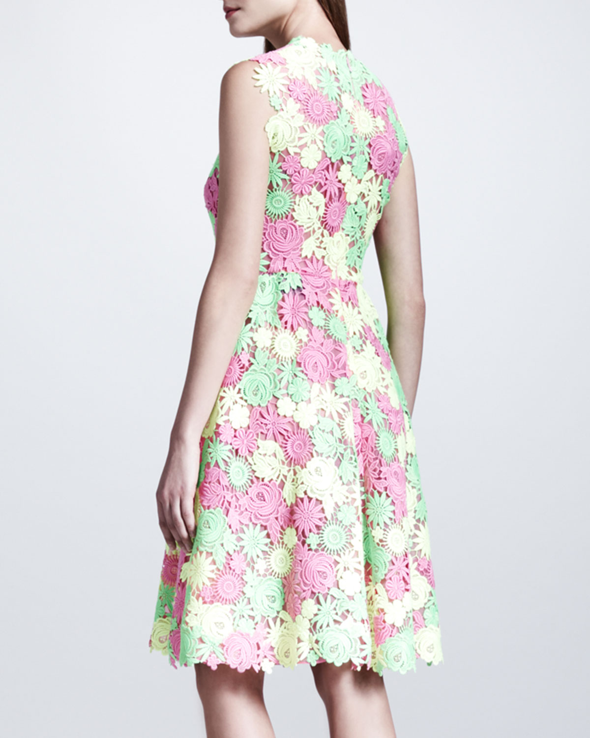 multicolor lace dress