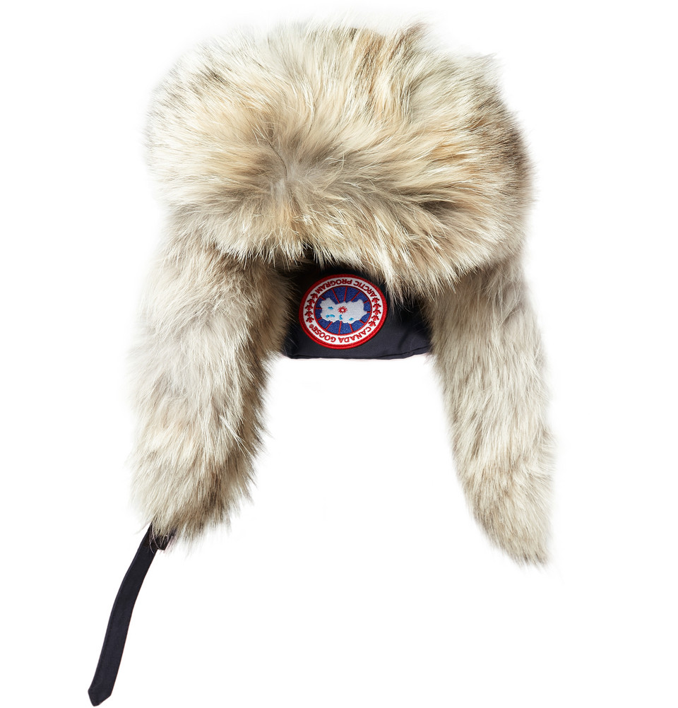 Lyst - Canada Goose Aviator Coyote-Trimmed Trapper Hat in Blue for Men