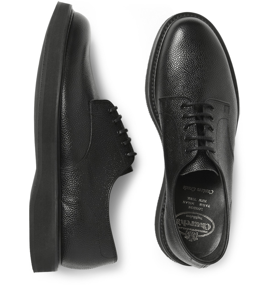 Church's Leyton Pebble-Grain Leather Derby Shoes in Black for Men - Lyst