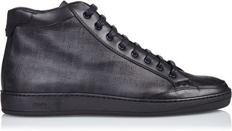 Fendi Hitop Sneakers in Black for Men | Lyst