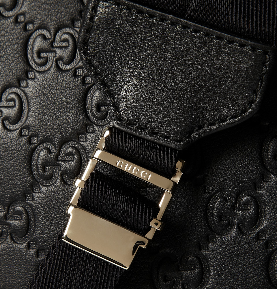 gucci embossed backpack